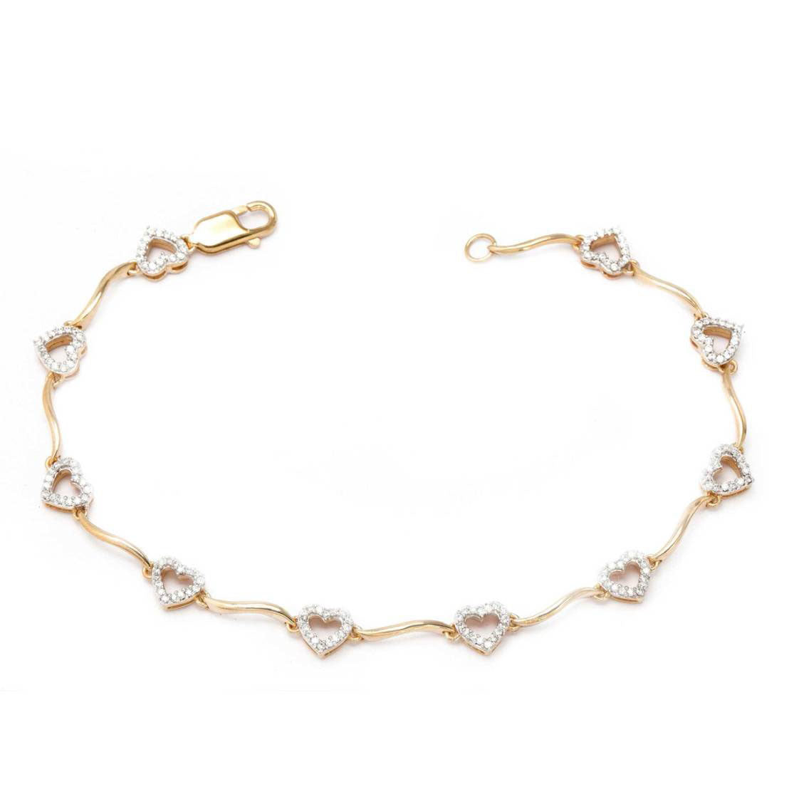 Diamond Heart store Link Bracelet