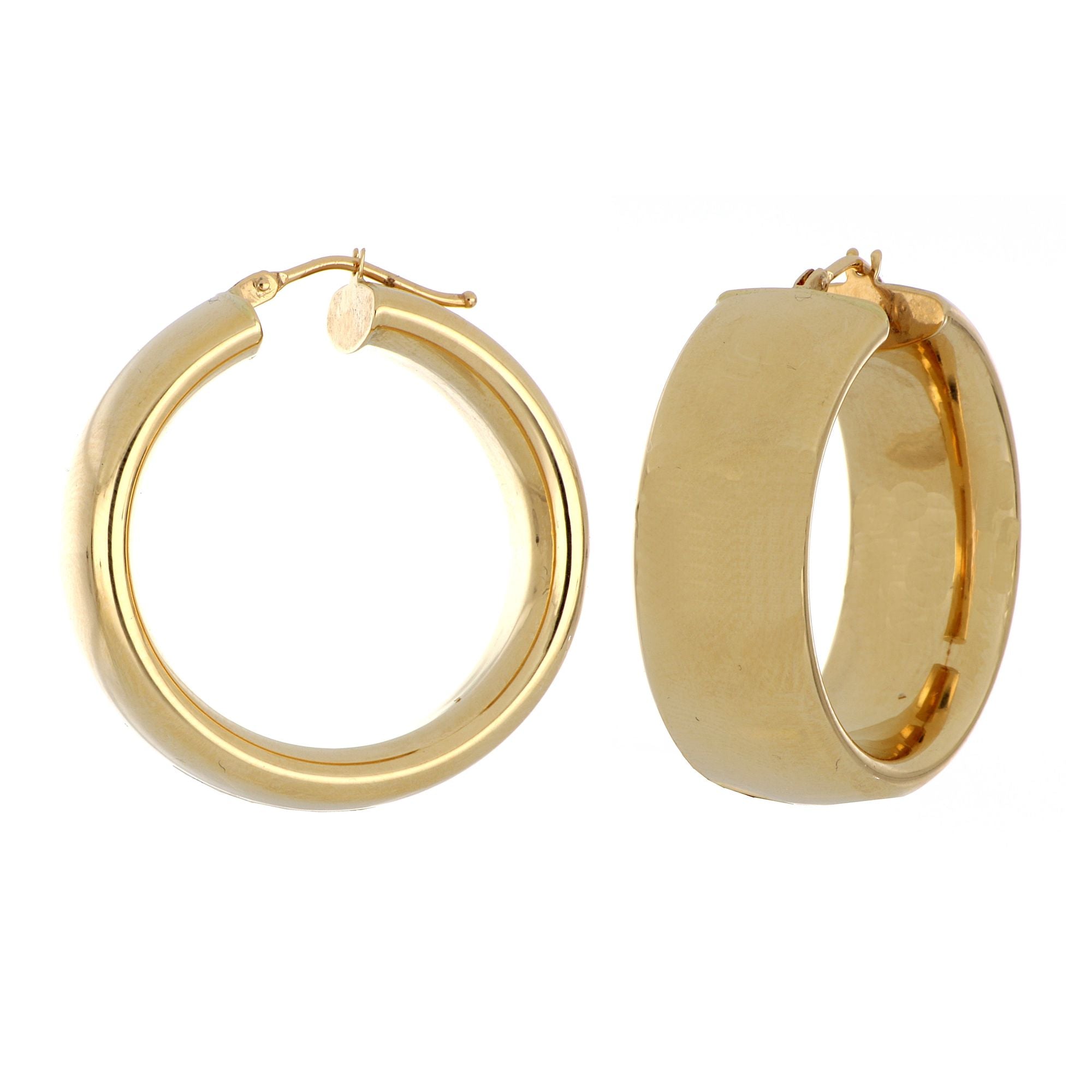 White gold store wide hoop earrings