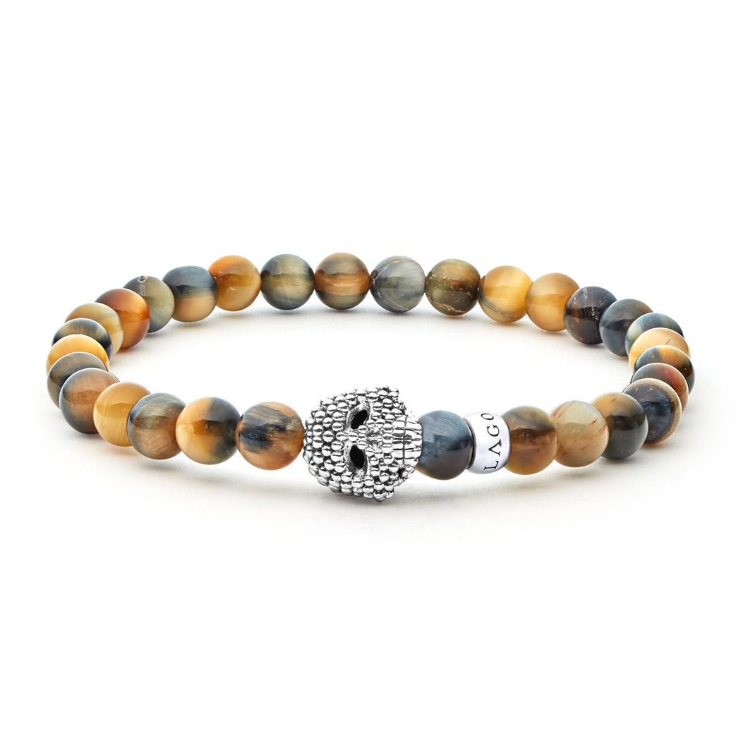 Anthem Tigereye Skull Bracelet