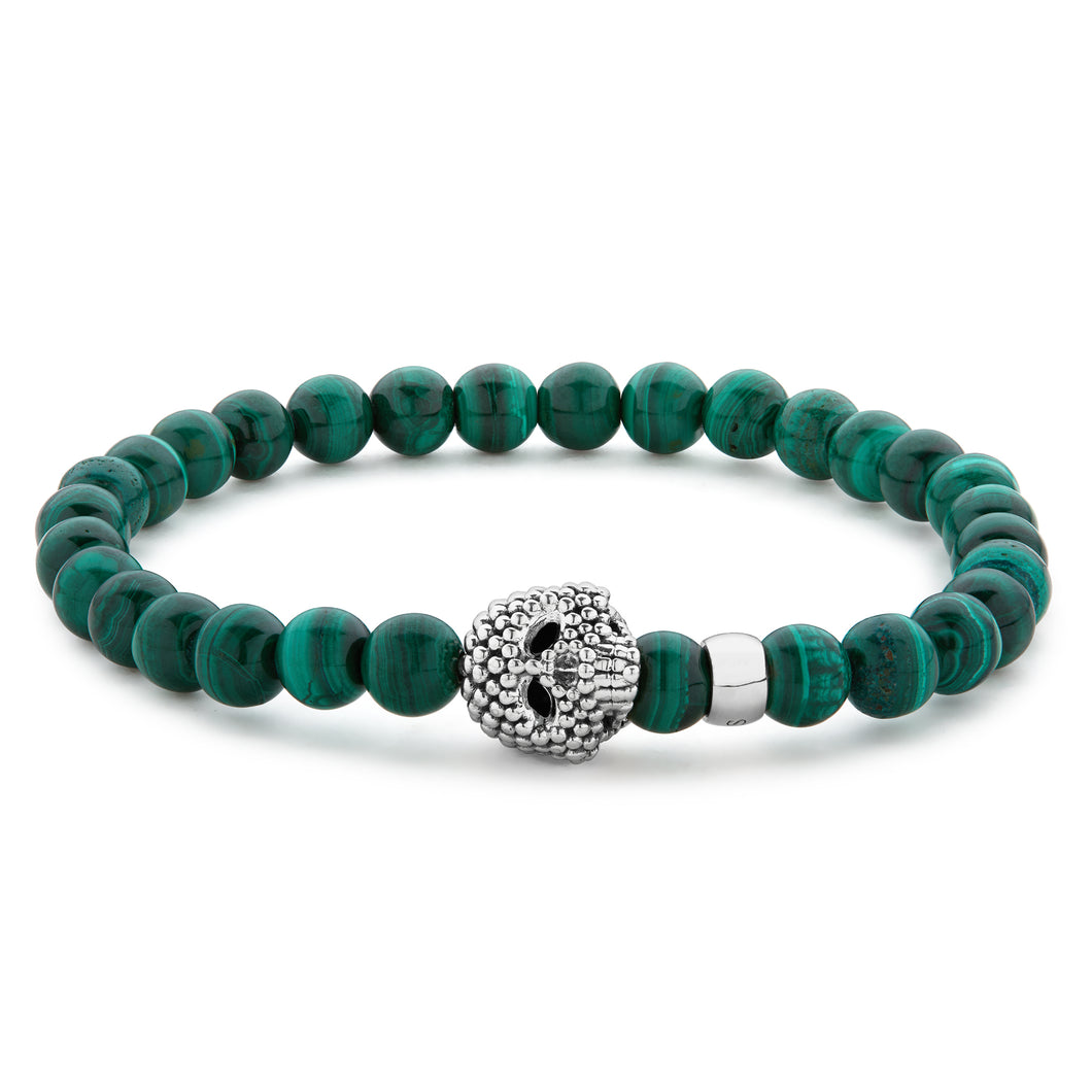 Anthem Malachite Skull Bracelet