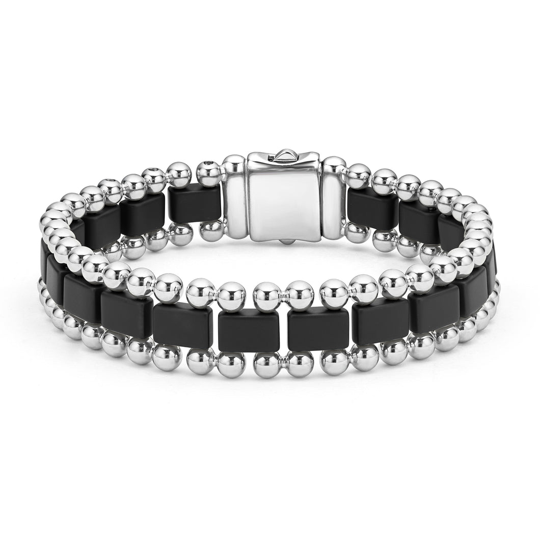 Anthem Matte Black Ceramic Link Bracelet