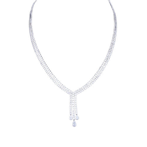 10.65 ctw. Lab-Created Diamond Necklace in 14K White Gold