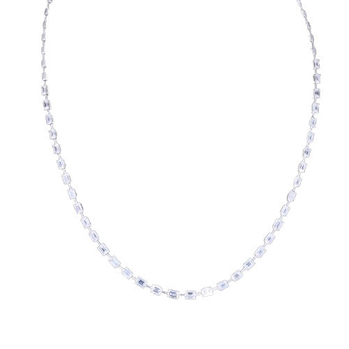 7.50 ctw. Lab-Created Diamond Necklace in 14K White Gold