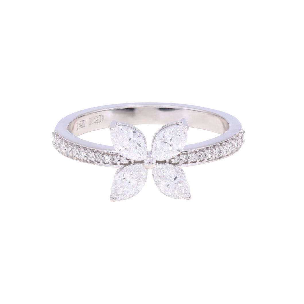 0.78 ctw. Lab-Created Diamond Ring in 14K White Gold