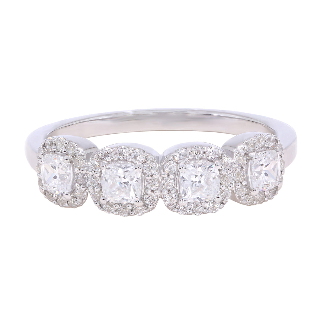 0.97 ctw. Lab-Created Diamond Ring in 14K White Gold