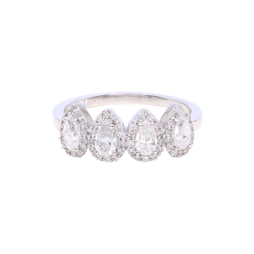 0.90 ctw. Lab-Created Diamond Ring in 14K White Gold