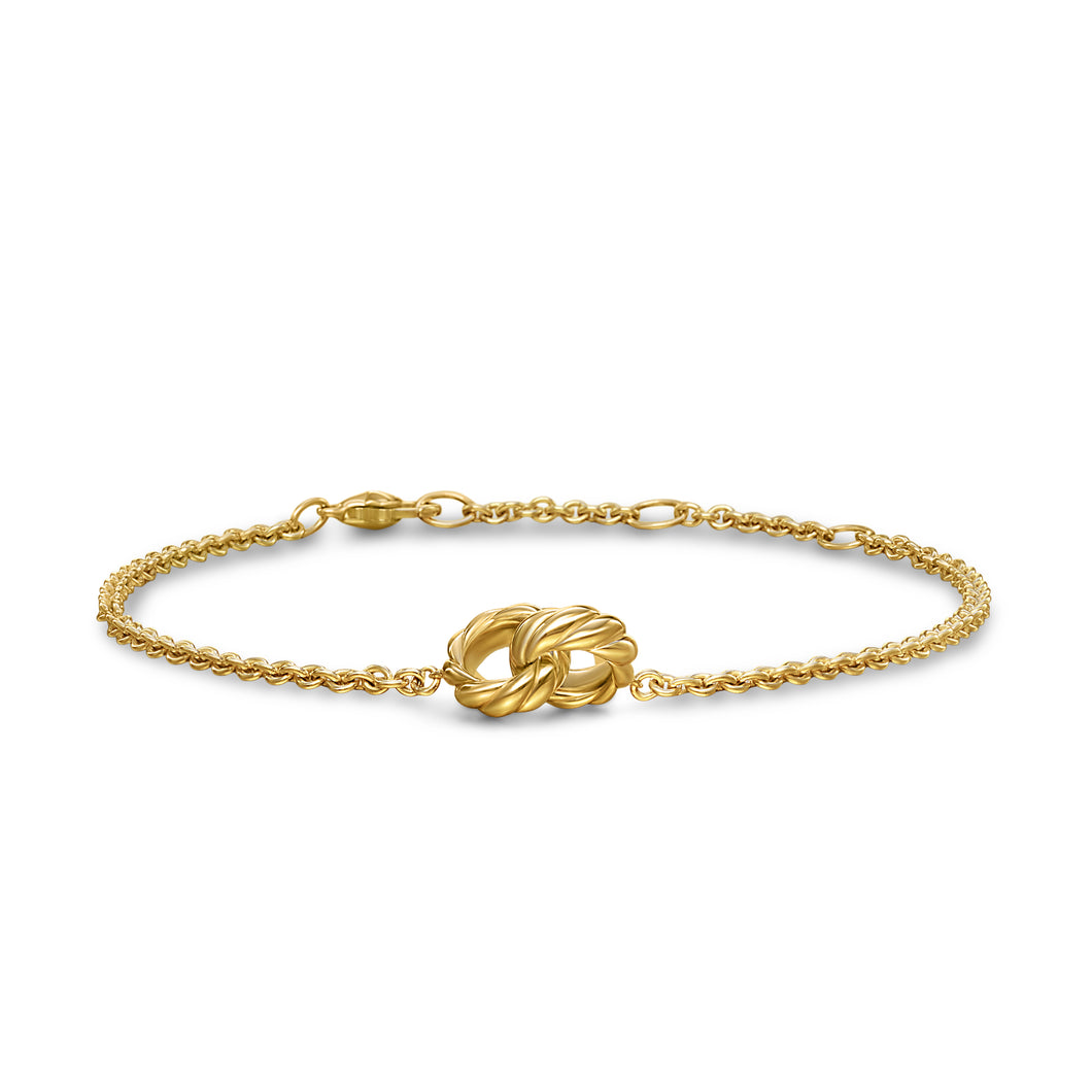 Sculpted Cable Chain Bracelet in 18K Yellow Gold, 8mm