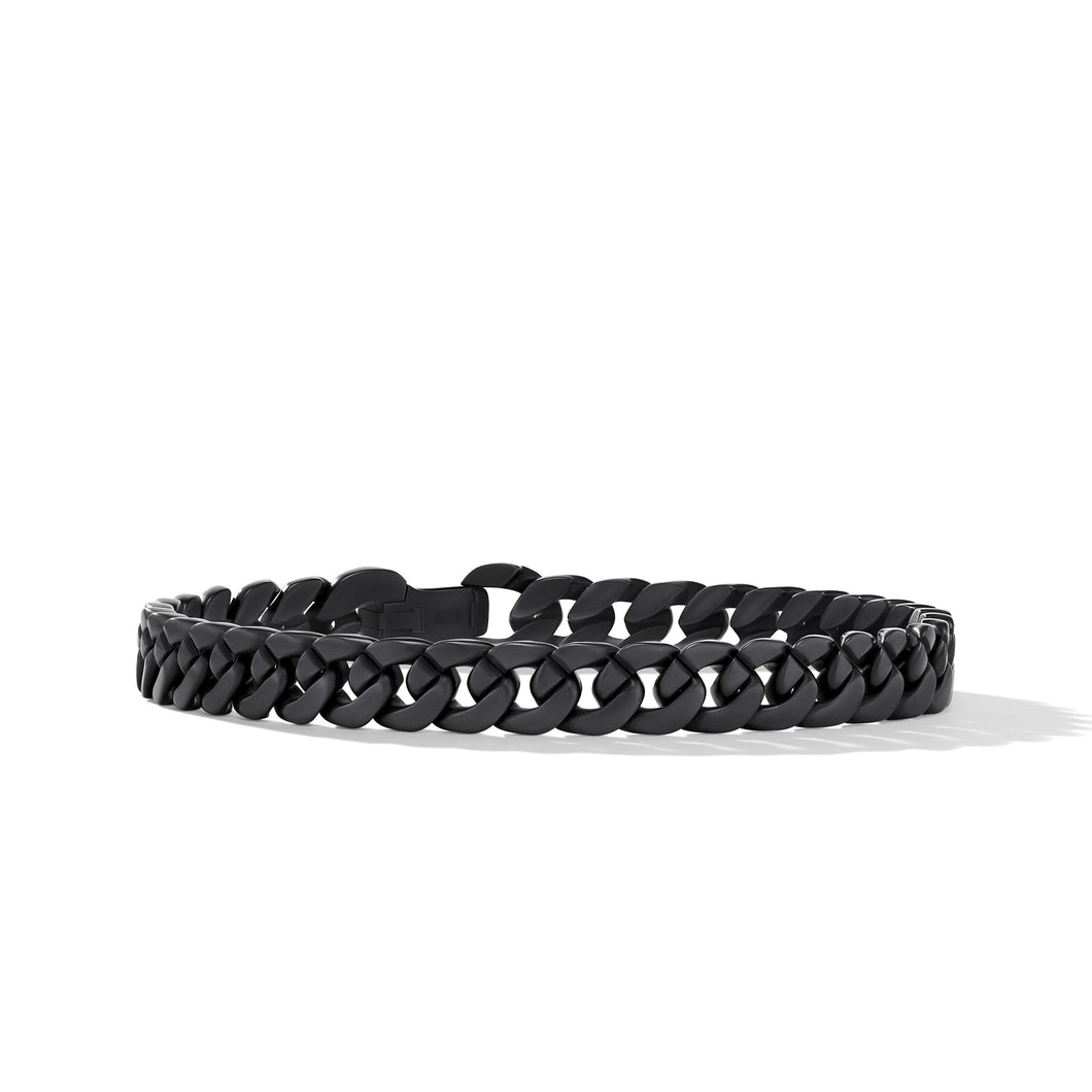 Curb Chain Bracelet in Black Titanium, 8mm