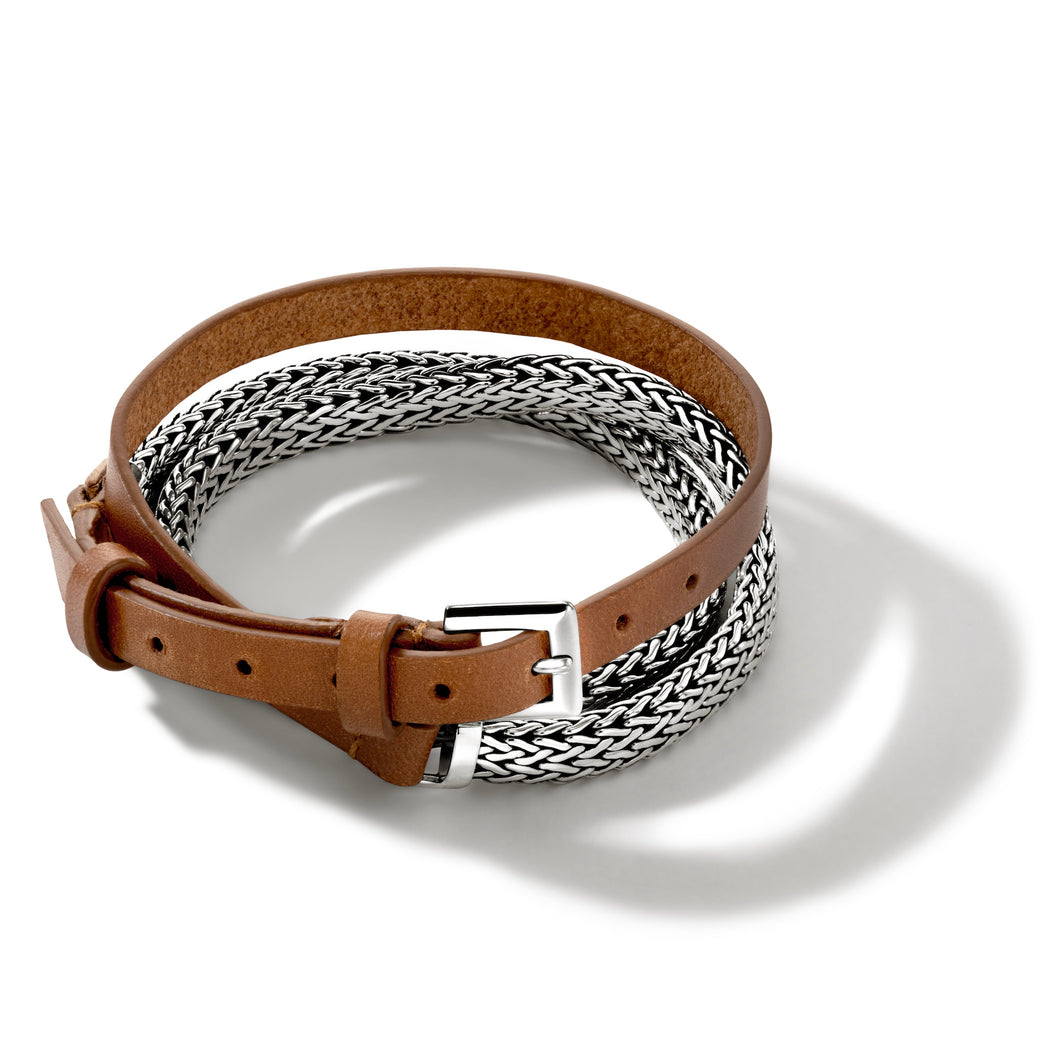 Icon Leather Wrap Bracelet