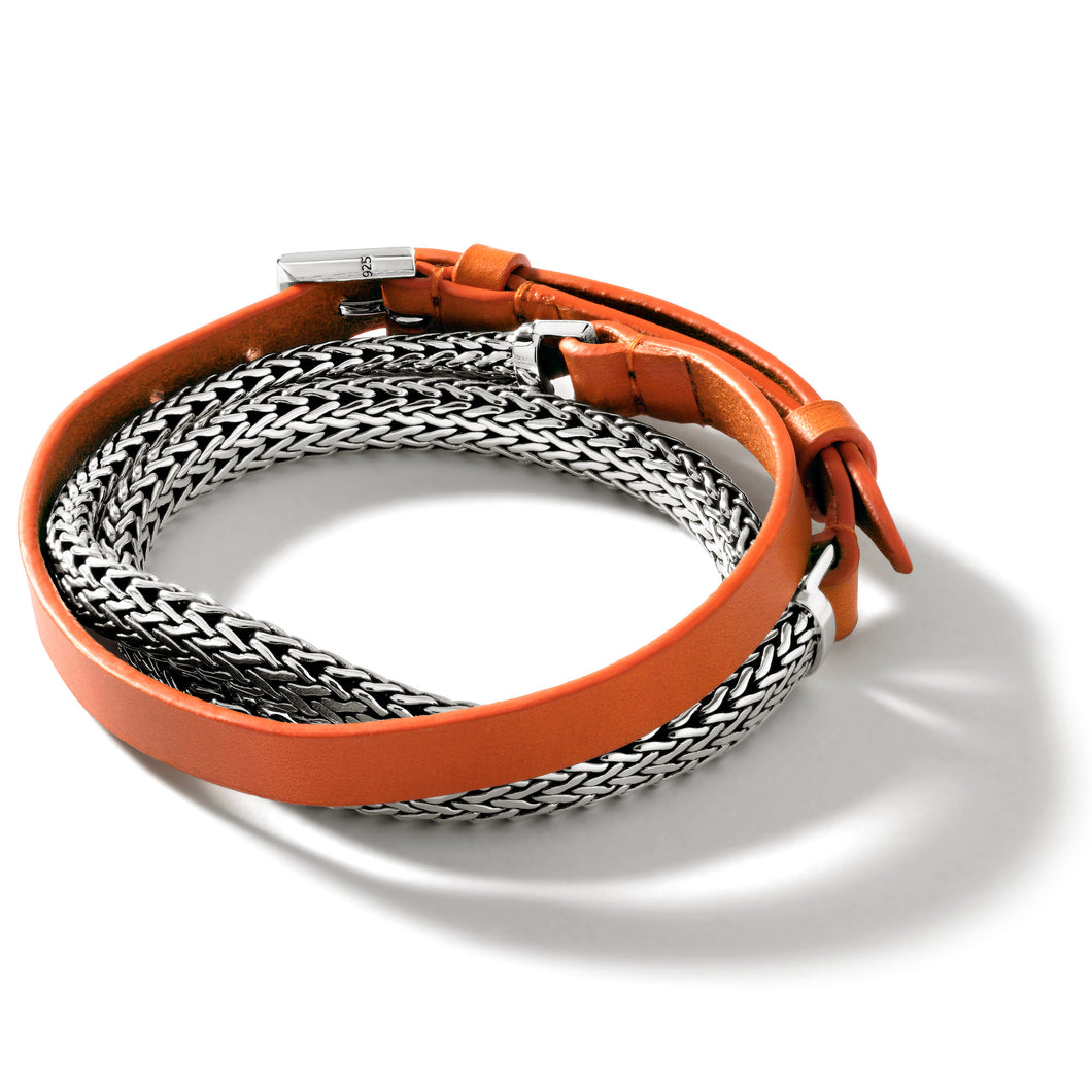 Icon Leather Wrap Bracelet