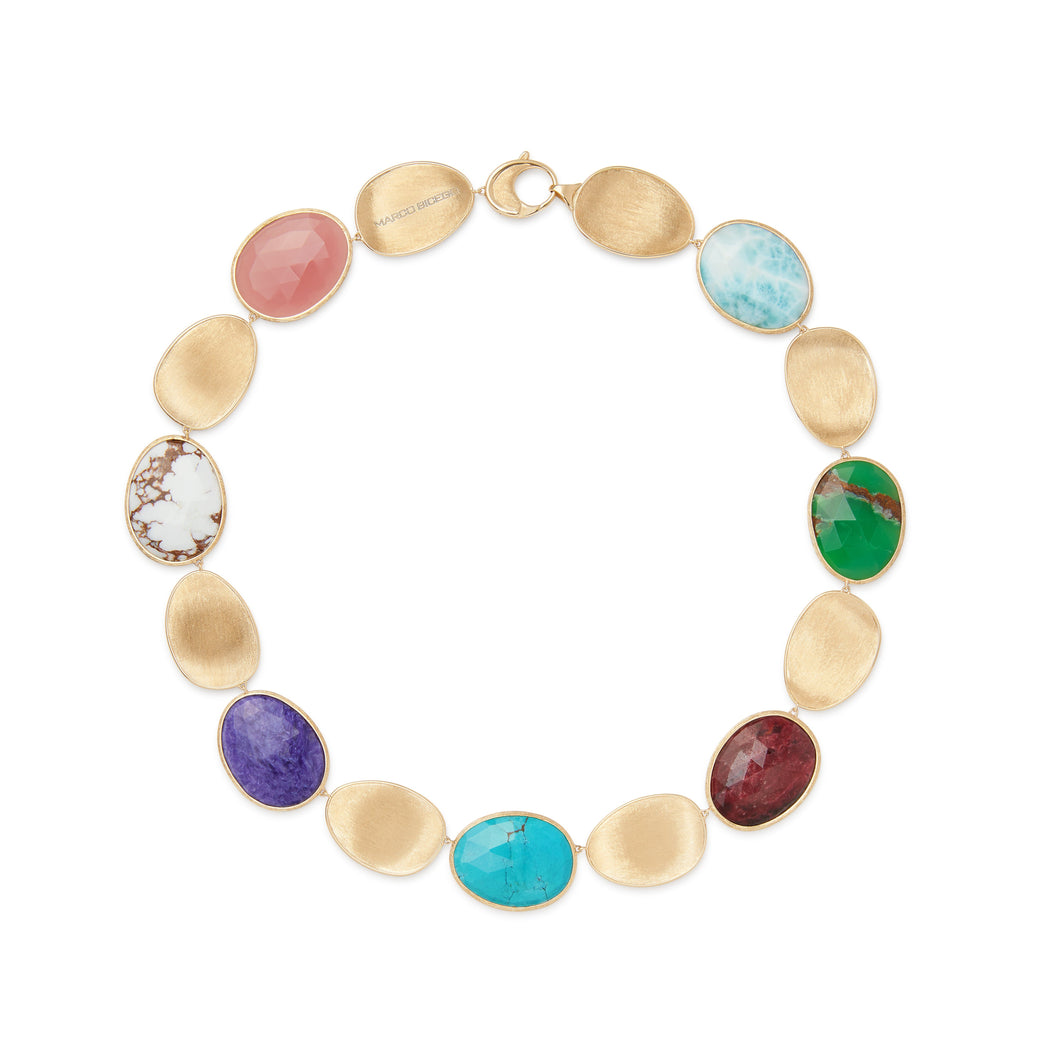 18K Yellow Gold Mixed Gemstone Collar