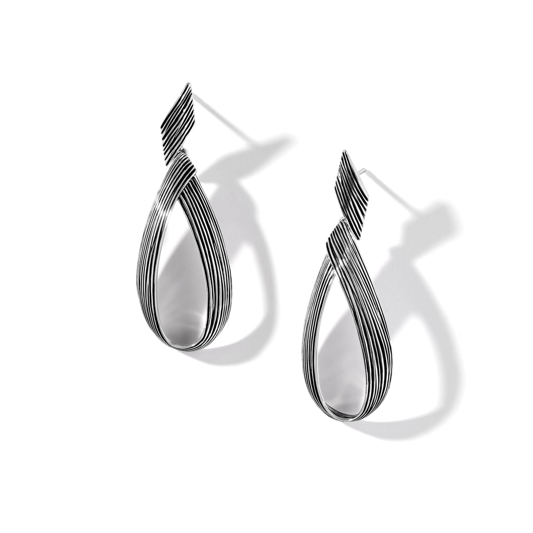 Bamboo Striated Drop Earring