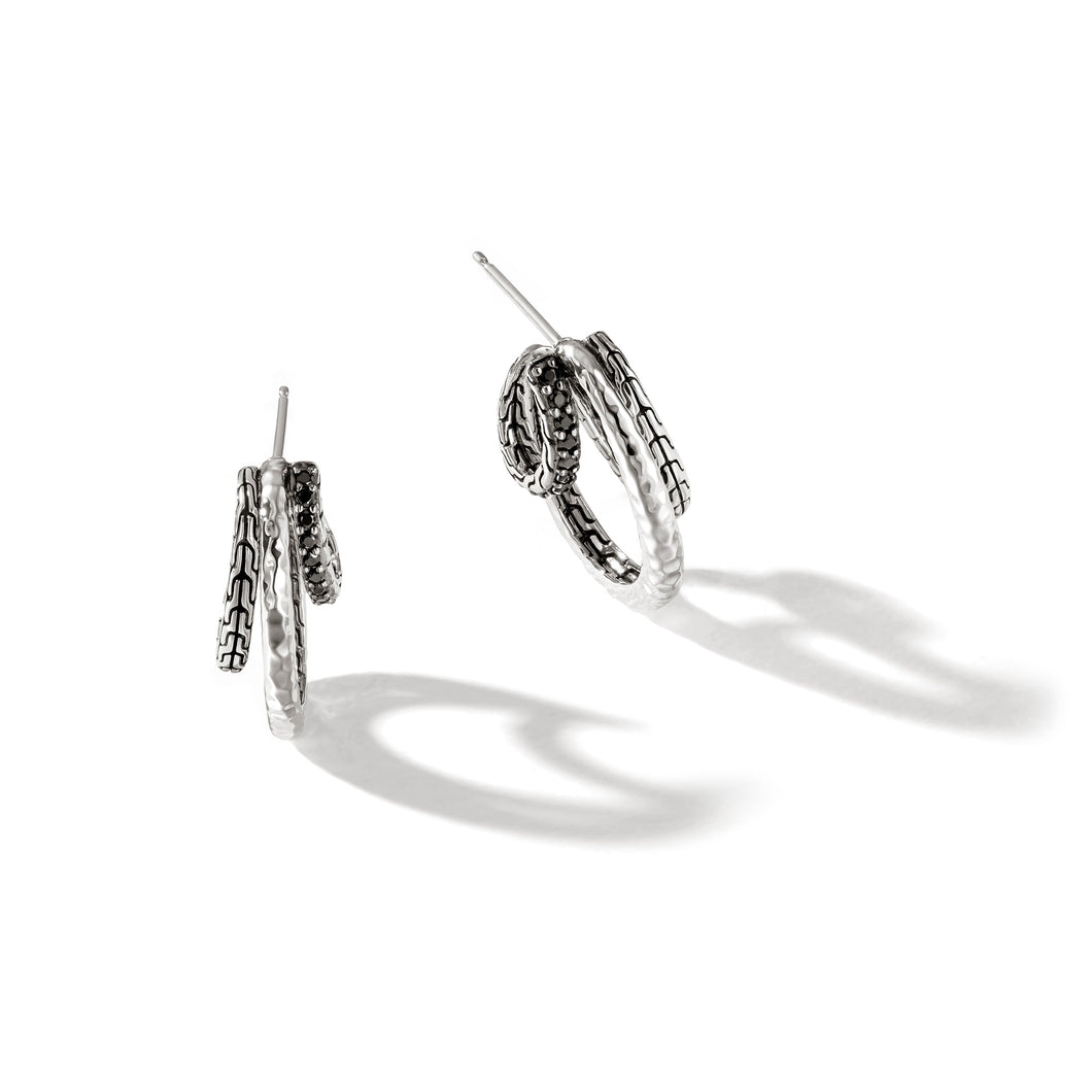 Palu Pave J Hoop Earring