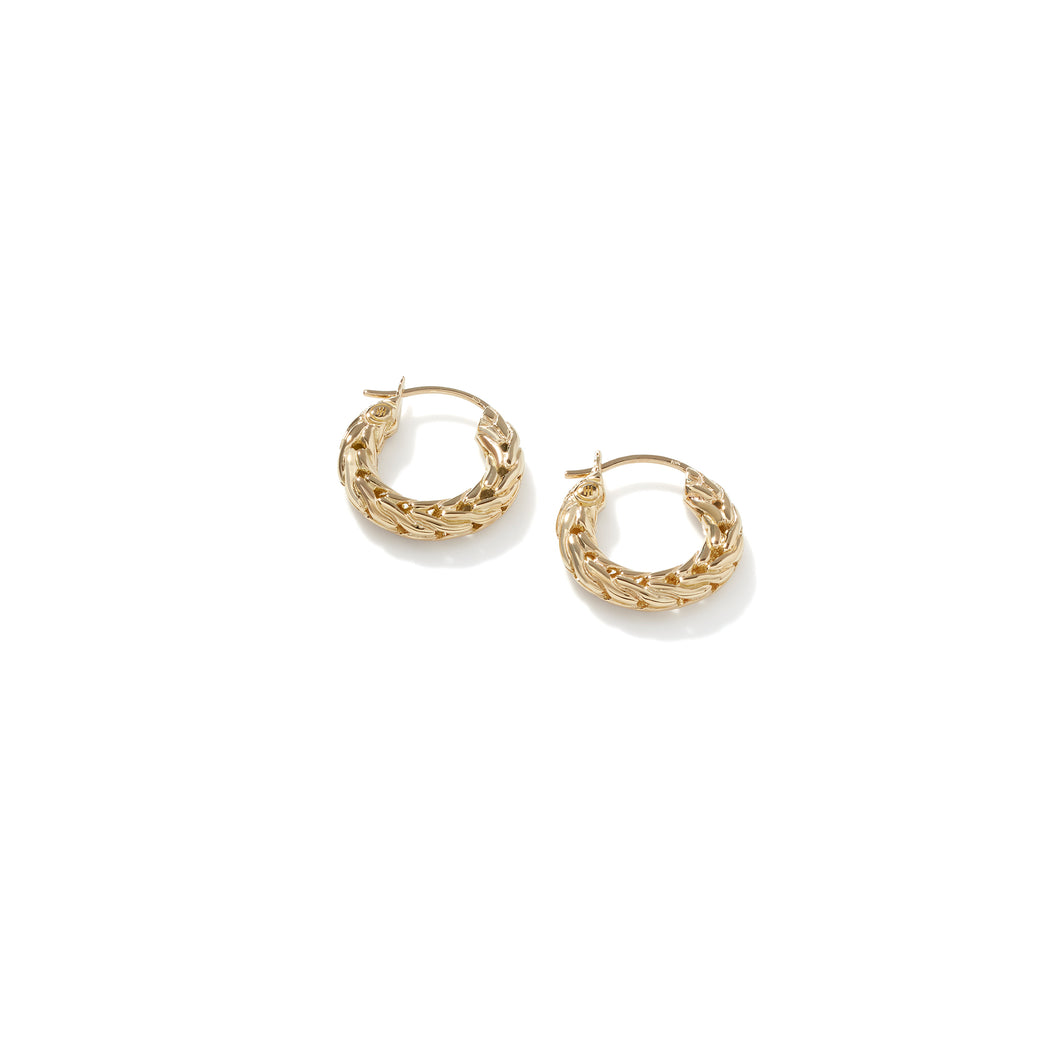 Classic Chain Extra Small Hoop Earring in 18K Gold