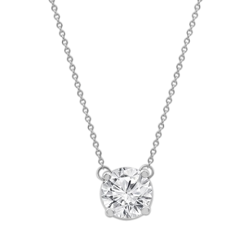 2.29 ct. Lab-Created Diamond Pendant in 14K White Gold