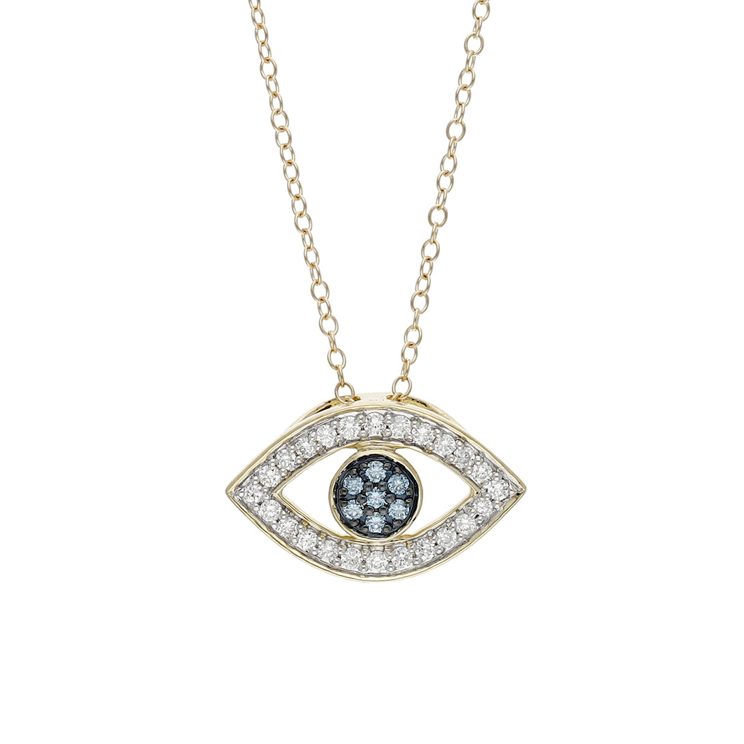 Island Vibes Evil Eye - 0.32 ctw. Lab-Created Diamonds 14K Yellow Gold