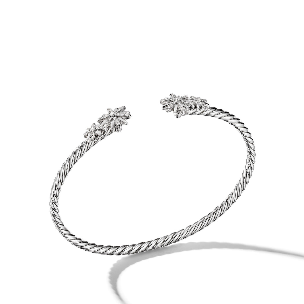 Starburst Open Cable Bracelet with Pavé© Diamonds