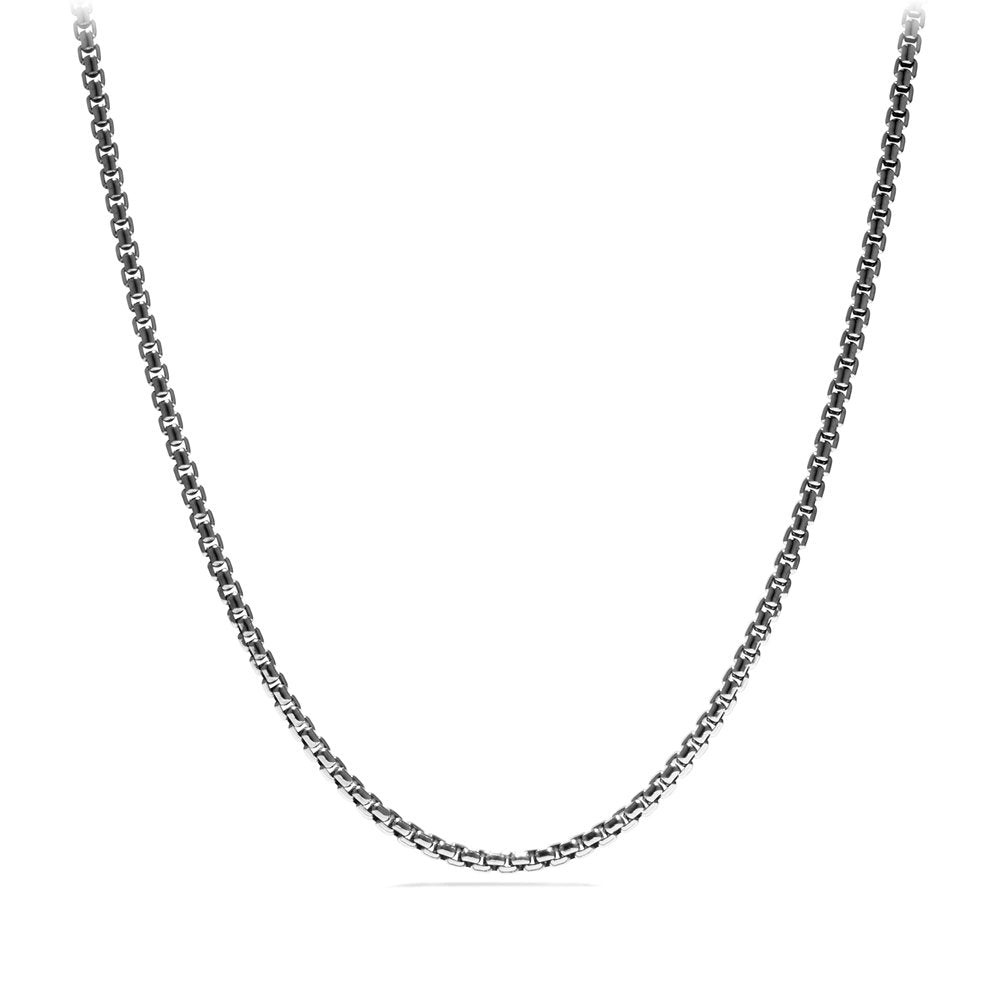 Box Chain Necklace in Sterling Silver, 3.6mm