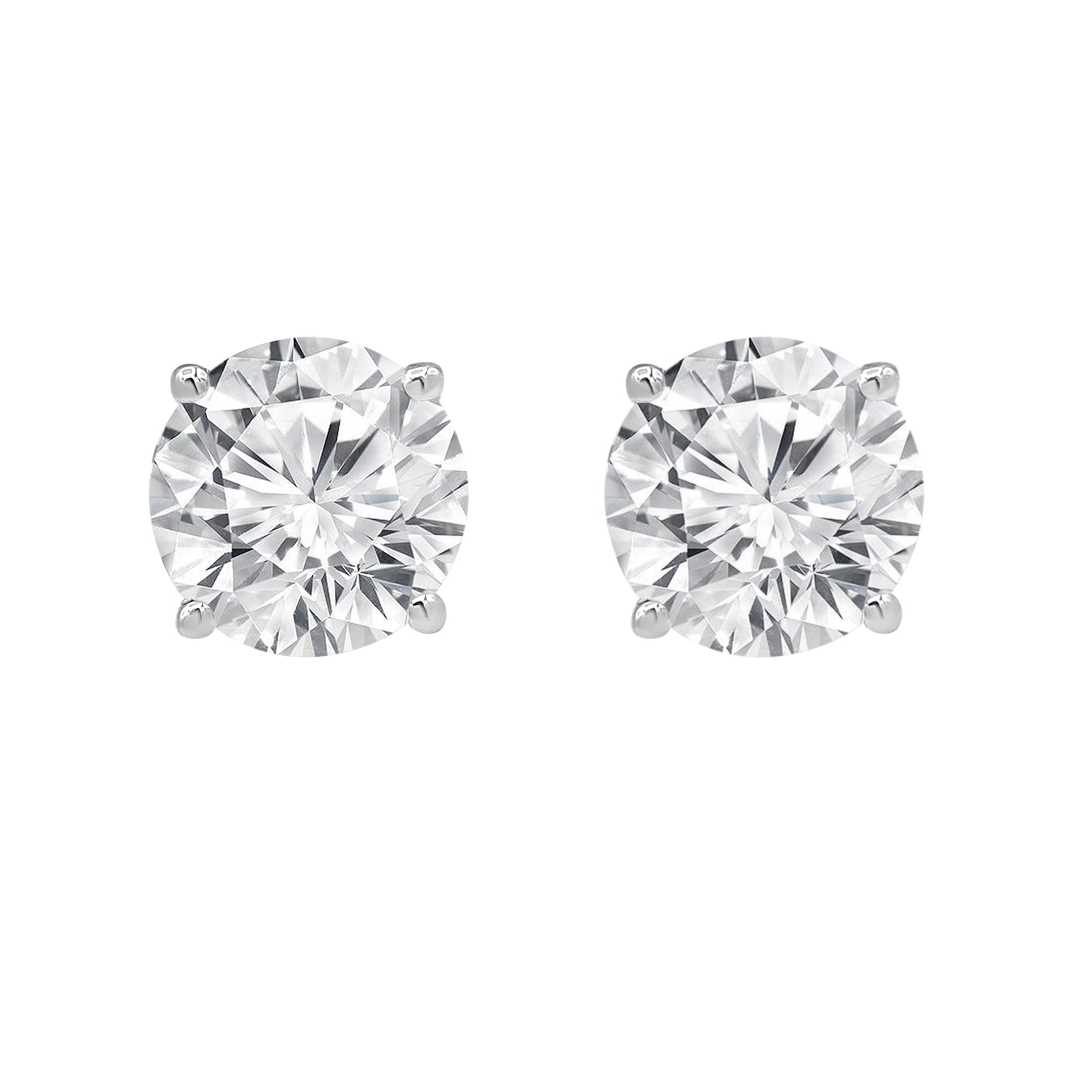 3.83 ctw. Lab-Created Diamond Stud Earrings in 14K White Gold – Little ...