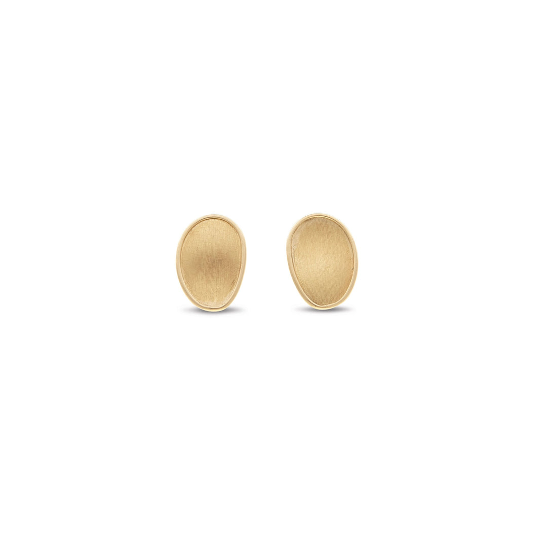 18K Yellow Gold Mini Engraved Stud Earrings