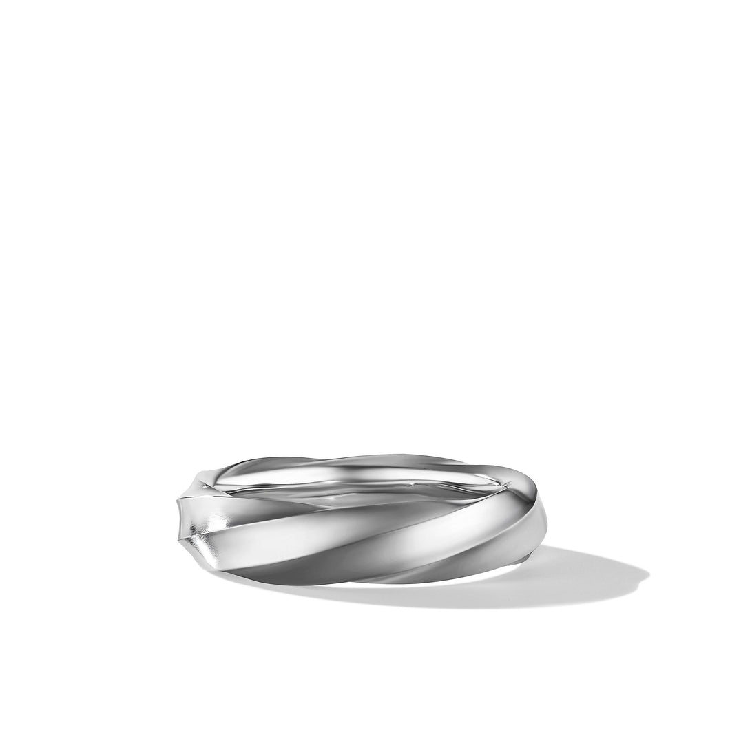 Cable Edge Band Ring in Recycled Sterling Silver